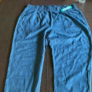 Eileen Fisher tapered ankle pants navy